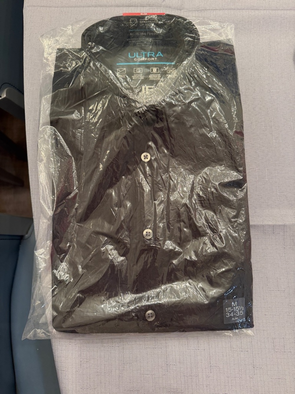 Black Ultra Comfort Men's Dress Shirt - Button Front